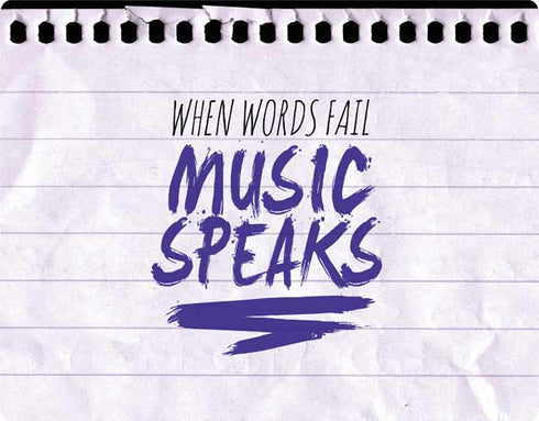 When Words Fail Music Speaks Galaxy Book 12in Skin